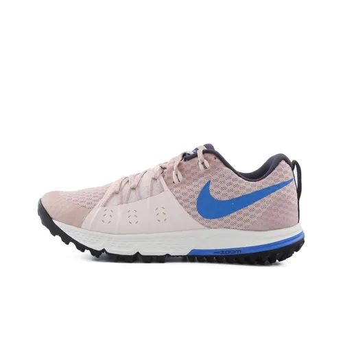 Nike Air Zoom Wildhorse 4 Running Shoes Women's Low-Top Pink/Blue