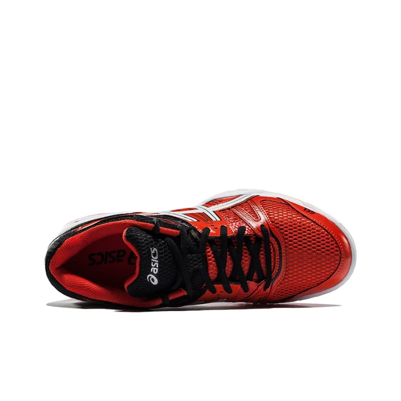 Asics Gel-Rocket 7 Anti-Slip Wear-Resistant Low-Top Running Shoes Men's China Red White-2