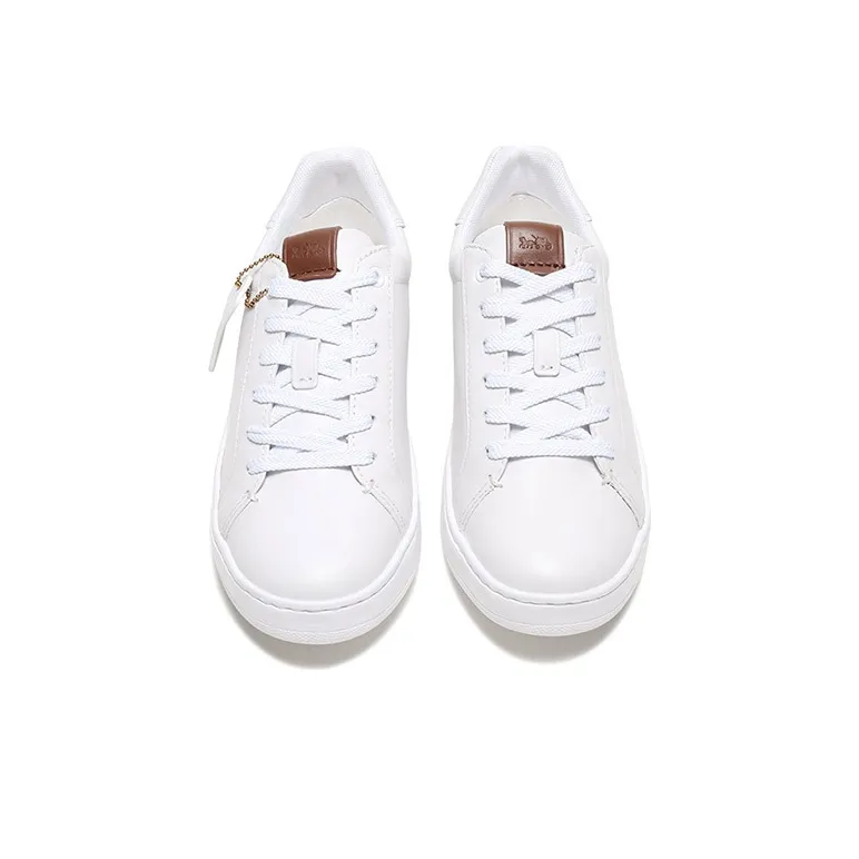 COACH Lowline Luxe Stylish Skateboarding Shoes Women's White-3