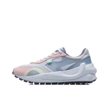 LiNing Square Non slip Lightweight Low Top Running Shoes Women's Blue