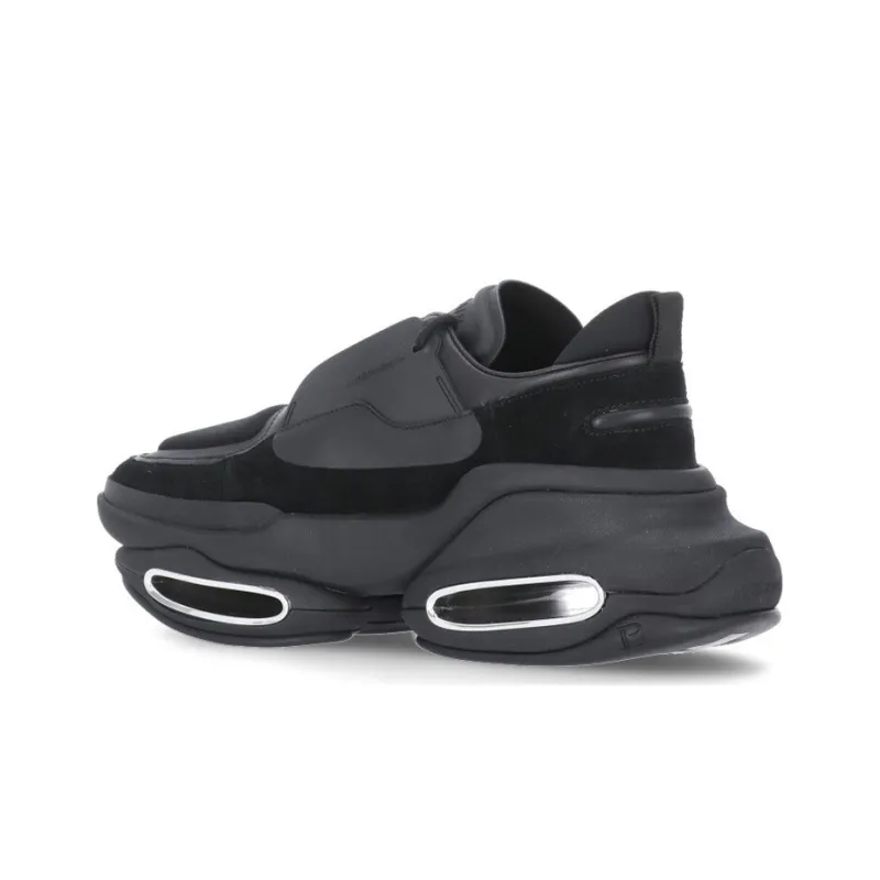 BALMAIN Anti Slip Wear Resistant Low Top Chunky Sneakers Men's Black-3