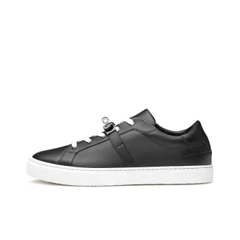HERMES Day Collection Low Top Stylish Skateboarding Shoes Men's Black