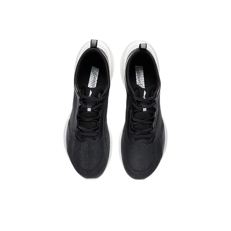 LiNing Super Light 19 Cushioning Anti Slip And Wear Resistant Reflective Low Top 䨻 Casual Running Shoes Men's Black-3