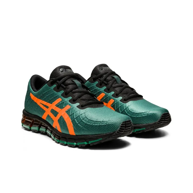 Asics Gel-Quantum 180 4 Cushioned Slip-Resistant Low-Top Running Shoes Men's Green Orange-2