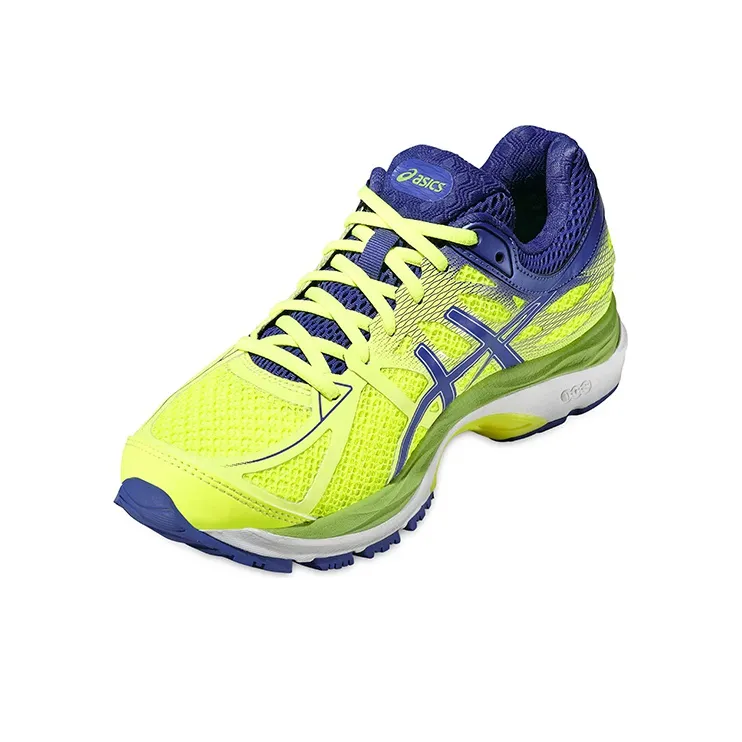 Asics Gel-Cumulus 17 Wear-Resistant Low-Top Running Shoes Women's Neon Yellow-2