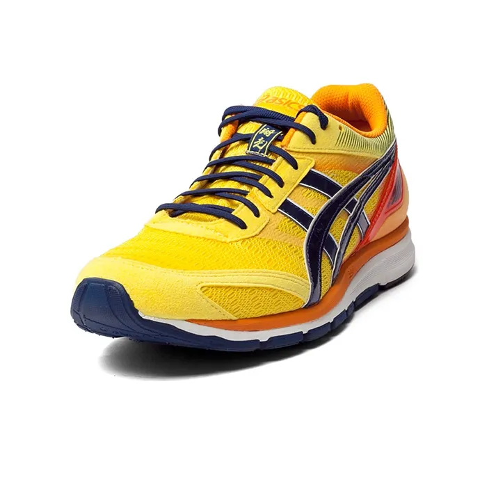 Asics Anti-Slip And Wear-Resistant Breathable Low-Top Running Shoes Men's Blue Lemon-2