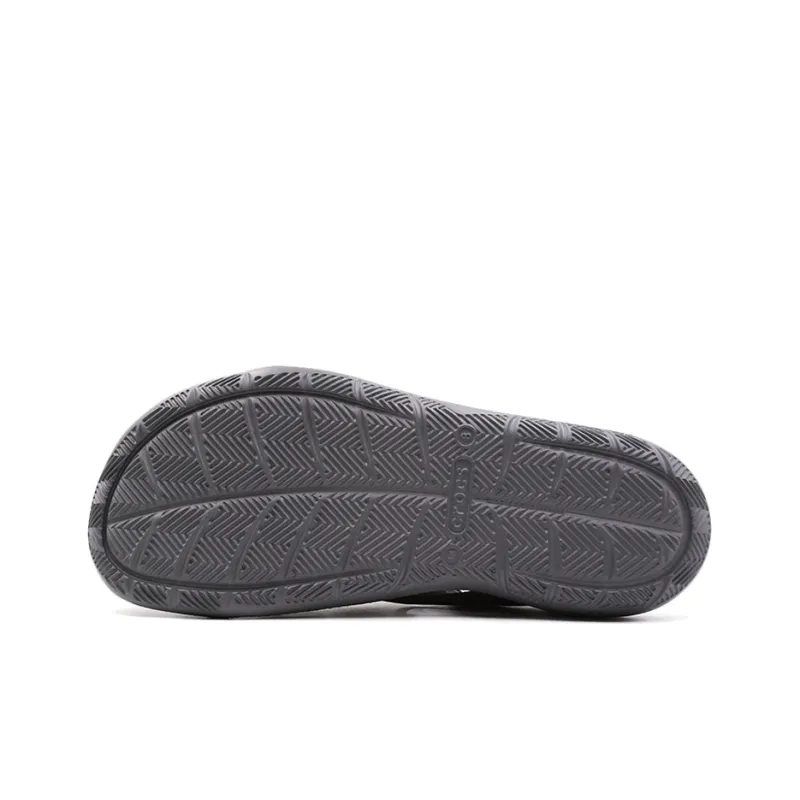 Crocs Swiftwater Wave Sandal Flats 'Black Grey'-4