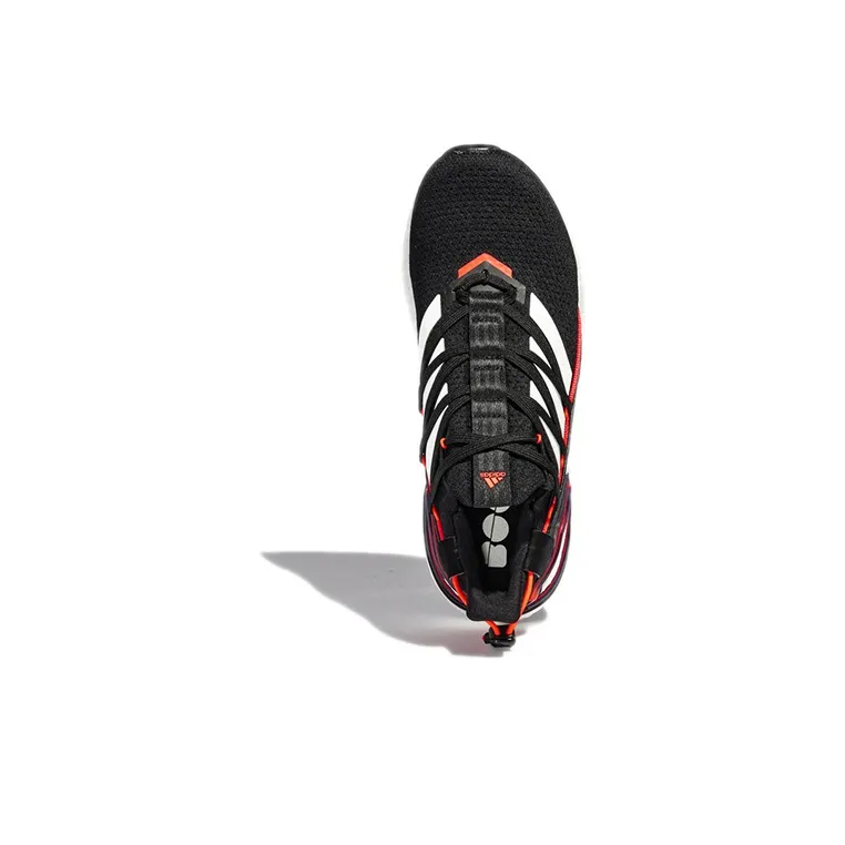 Adidas ULT Anti Slip Wear Resistant Low Top Casual Running Shoes Unisex Black White Red-5