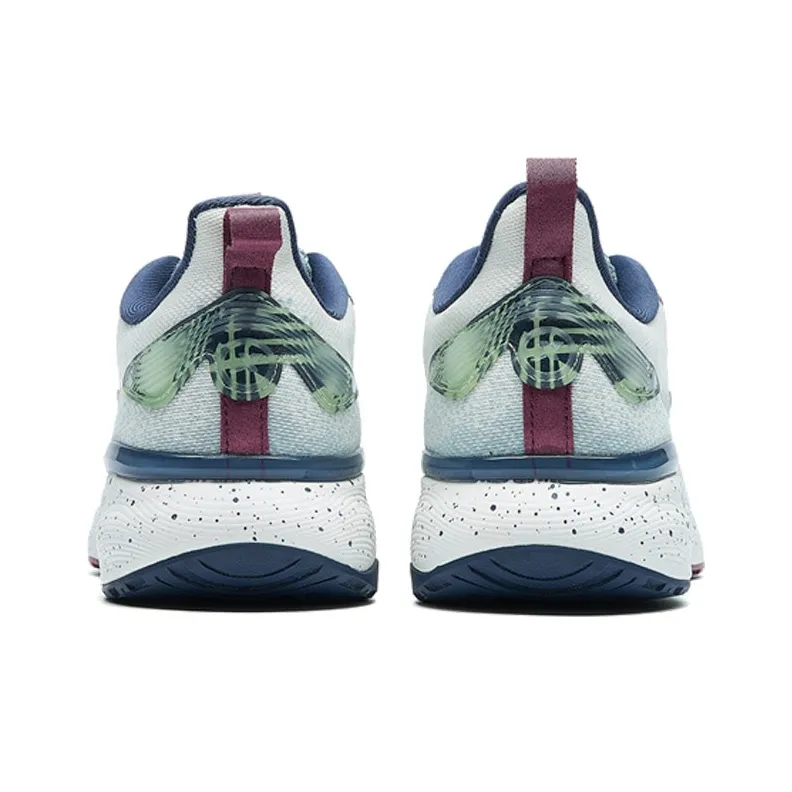 XTEP Q-POWER BOUNCE Anti-Slip Wear-Resistant Low-Top Running Shoes White Gray Green Multicolor-3