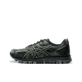 Asics Gel-Scram 3 Wear-Resistant Low-Top Running Shoes Men's Black Green