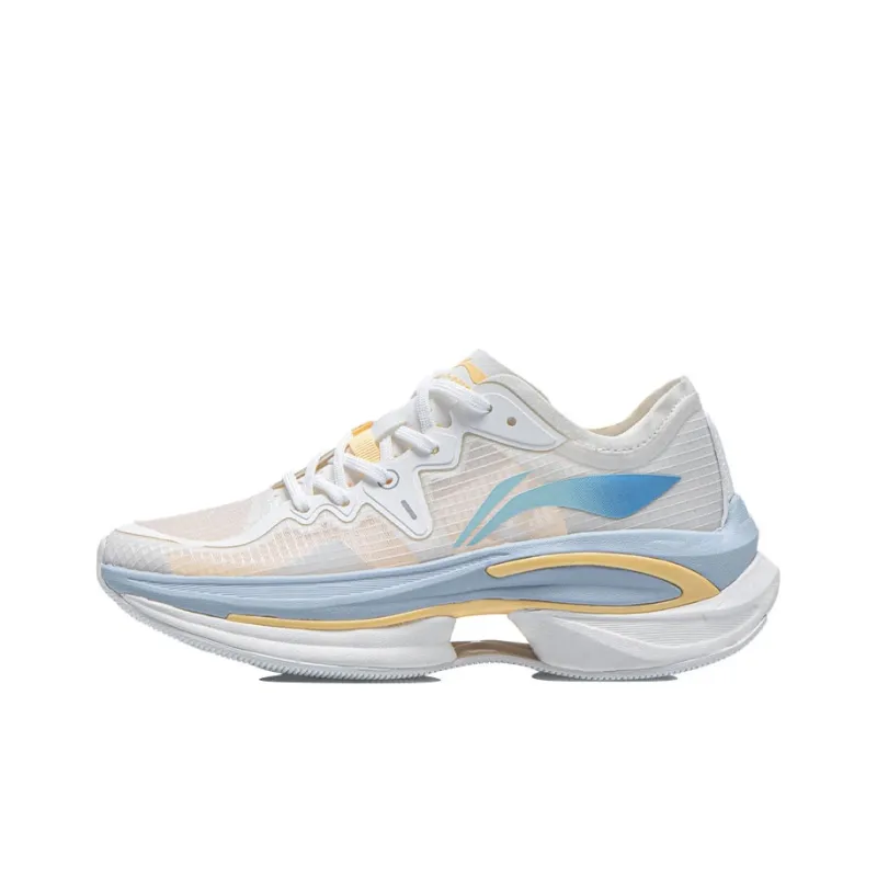 LiNing WuShi 5S 1.0 Cushioning Anti Slip And Wear Resistant Low Top Running Shoes Women's Mist White-0