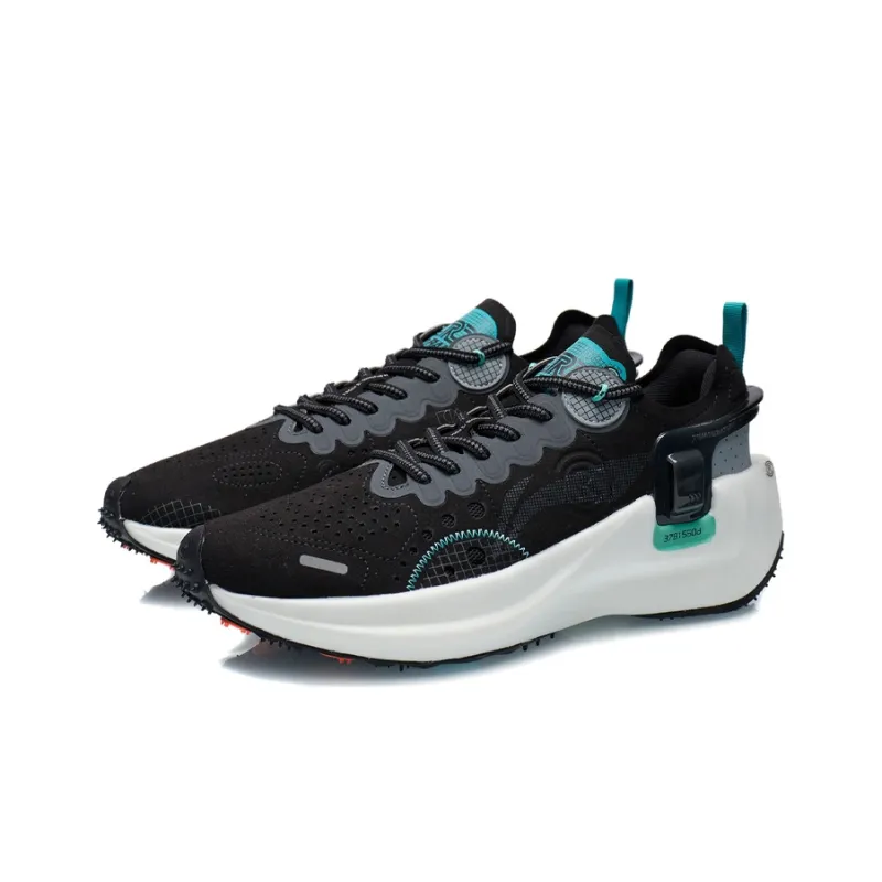 LINING Ranger Running Shoes Men Low Top Black/Dark Iron Gray/White-2