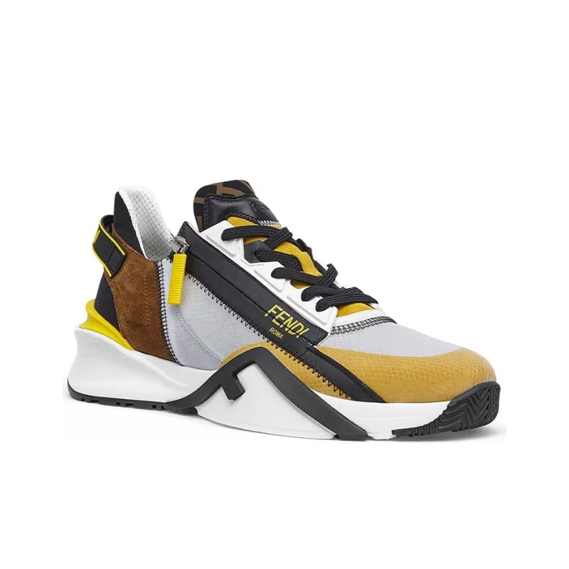 FENDI Flow Slip On Gray Yellow-2