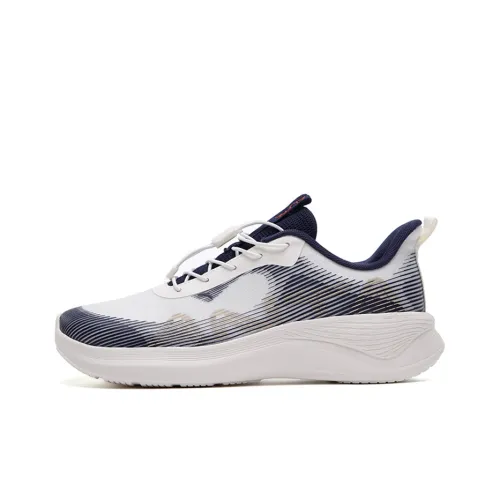 ANTA Running Shoes Men Low-Top Ivory White/Matte Prussian Blue