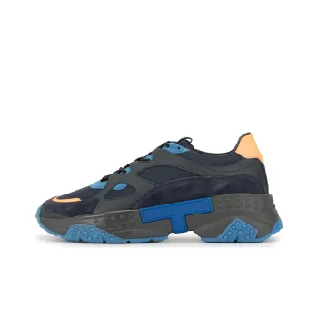 TOD'S Cushioning Anti Slip And Wear Resistant Low Top Sports Casual Shoes Men's Black Blue