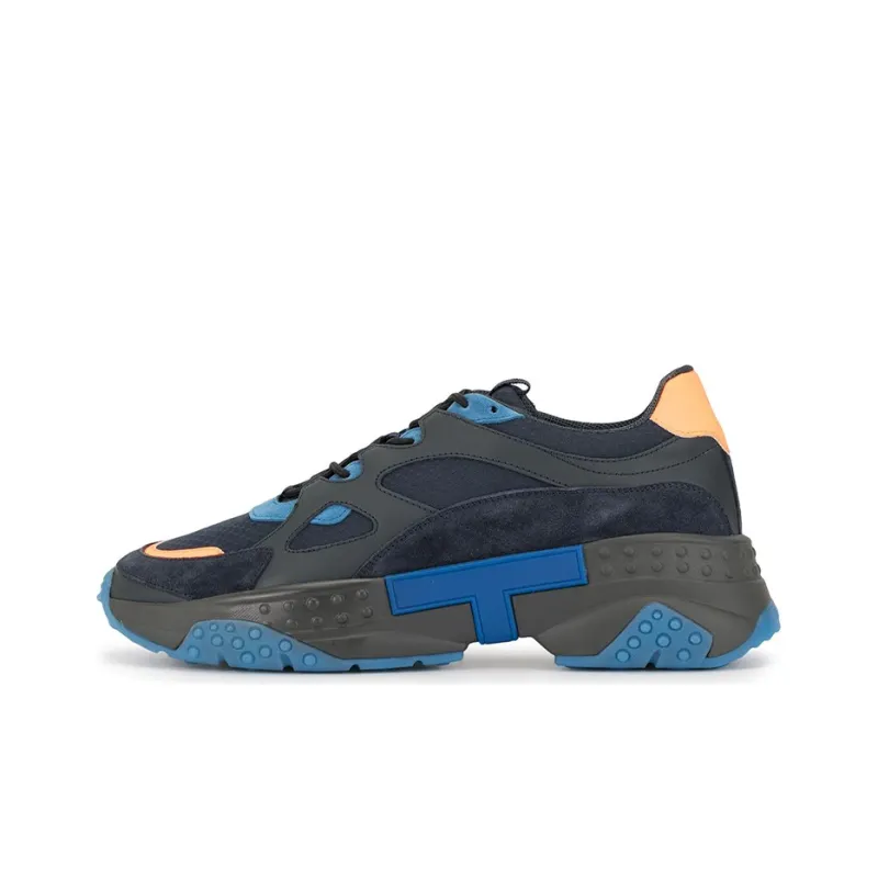 TOD'S Cushioning Anti Slip And Wear Resistant Low Top Sports Casual Shoes Men's Black Blue-0