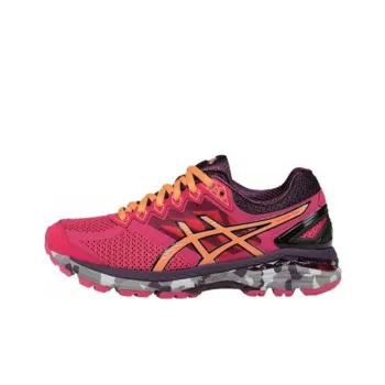 Asics GT-2000 Anti-Slip And Wear-Resistant Breathable Low-Top Running Shoes Women's Red Yellow Purple