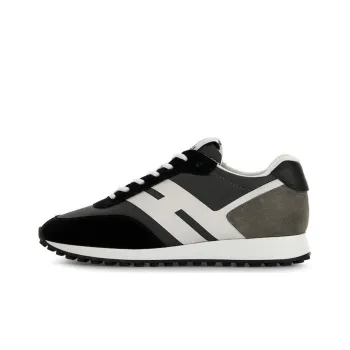 HOGAN H383 Casual Shoes Men Low-Top Gray/Black