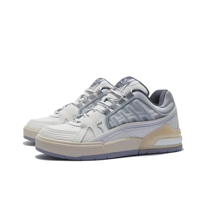 LiNing Millennium Era Durable Breathable Low Top Sports Casual Shoes Men's White-2