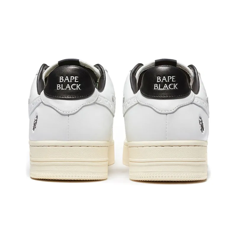 A BATHING APE STA Stylish Skateboarding Shoes Men's White-3
