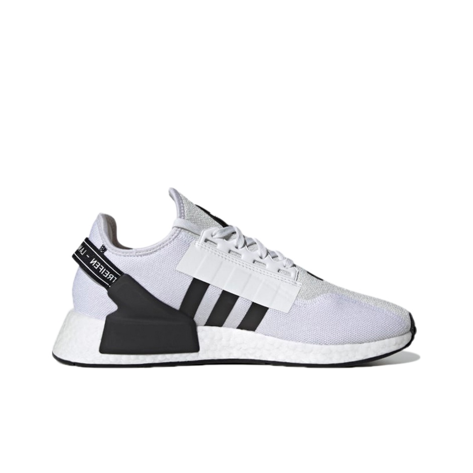 Adidas nmd white with black stripes on sale