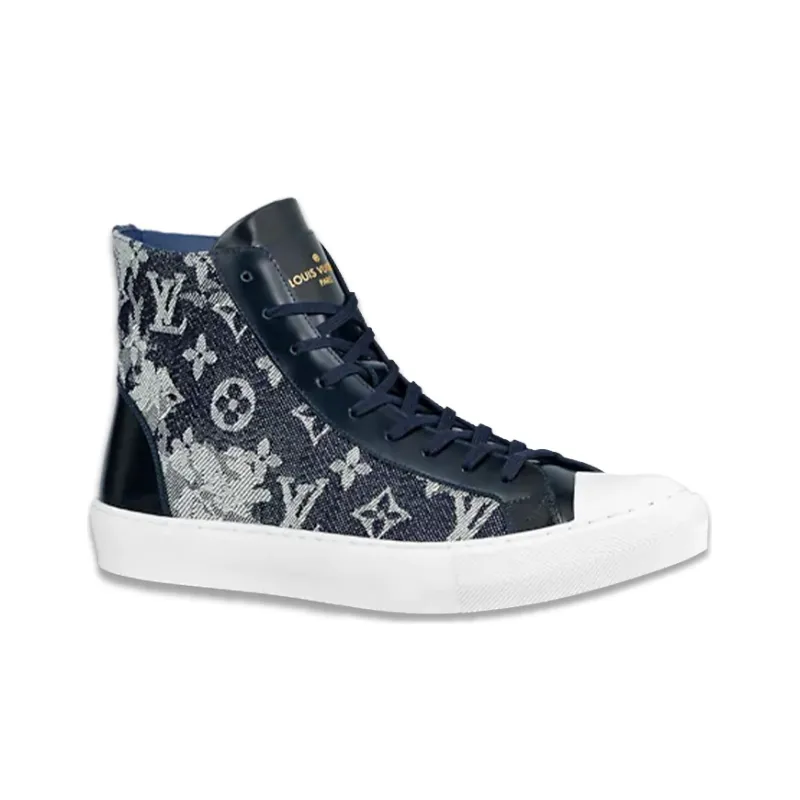 LOUIS VUITTON Tattoo Skateboard Shoes Men's Dark Blue-1