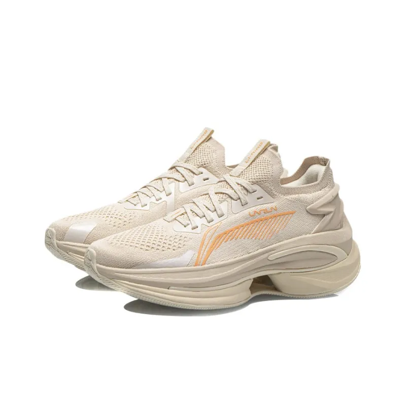 LiNing WuShi 5S 1.0 Breathable Low Top Running Shoes Women's Gray Apricot-2