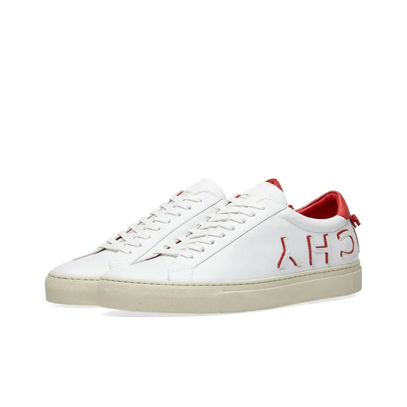 Givenchy Urban Street Givenchy Low Top Skateboard Shoes Men's White Red-3