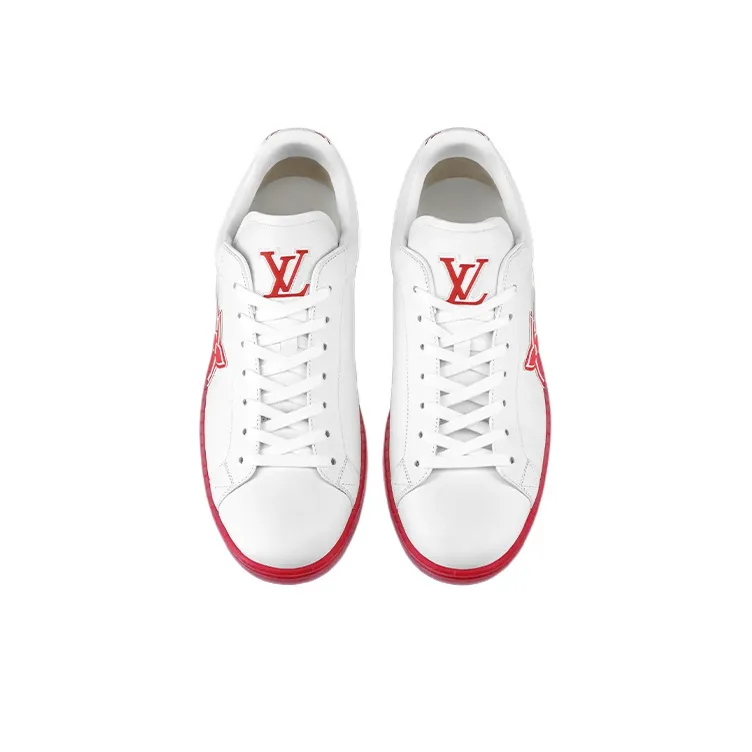 LOUIS VUITTON Luxembourg Samothrace Sneaker White Red-3