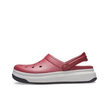 Crocs band Full Force Thick Sole Sandals Red White