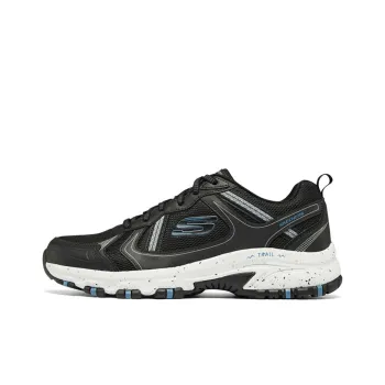 Skechers Hillcrest Cushioning Anti Slip And Wear Resistant Low Top Running Shoes Men's Black White
