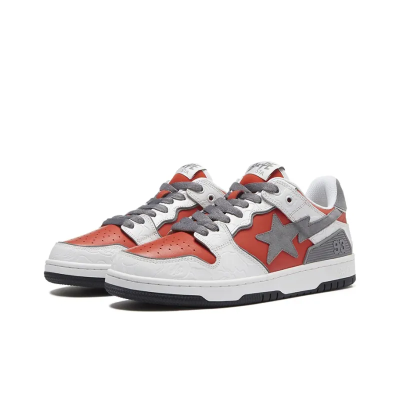 BAPE A BATHING APE Bape SK8 Sta White Red-2