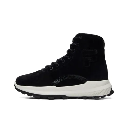 FILA FUSION Trooper 1S Outdoor Shoes Women's High-Top Black