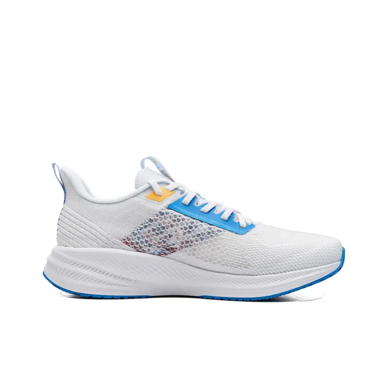 361° QU!KFOAM Slip Resistant, Breathable, Lightweight Low Top Running Shoes Men's White Blue Red-1