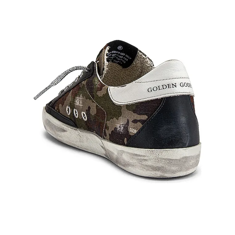 Golden Goose Super-Star Low-Top Skateboard Shoes Women's Camouflage Old-fashioned-3