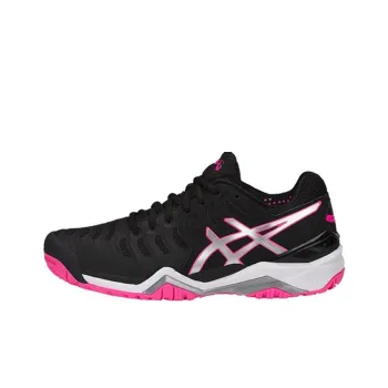 Asics Gel-Resolution 7 Wear-Resistant Low-Top Running Shoes Women's Black Pink