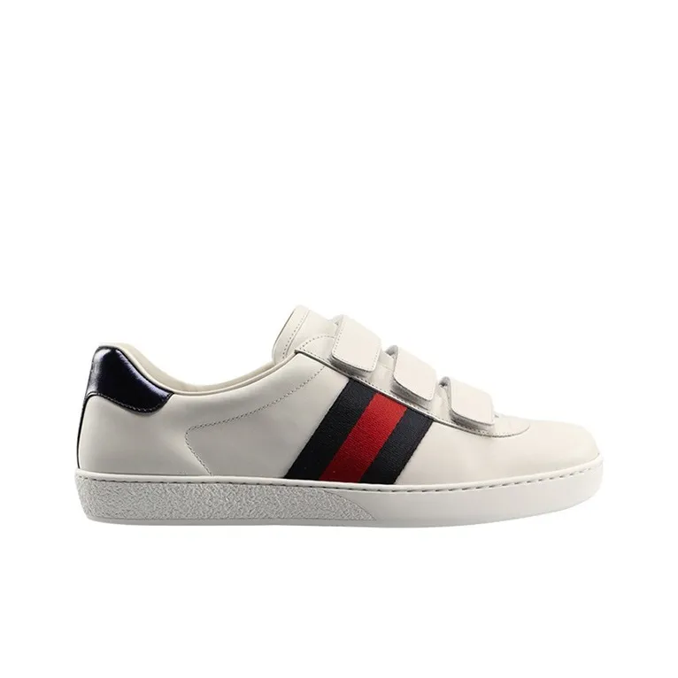 GUCCI New Ace Grip Strap Low 'White'-1