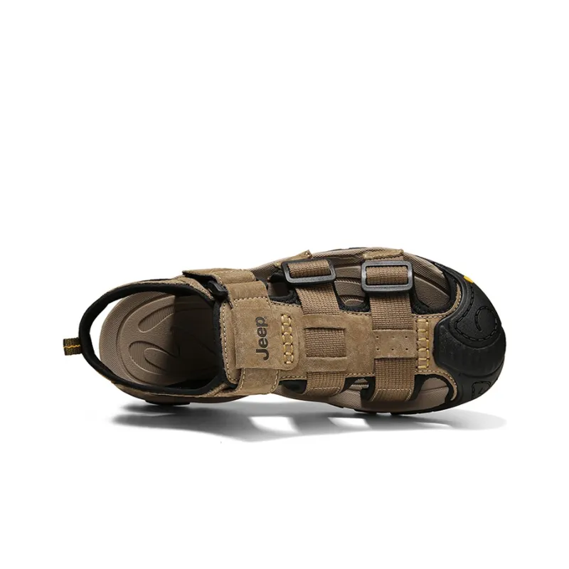 Jeep Beach Sandals Men Khaki-3