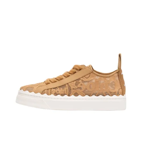 Chloé Skateboard Shoes Women's Low-Top Apricot Cream