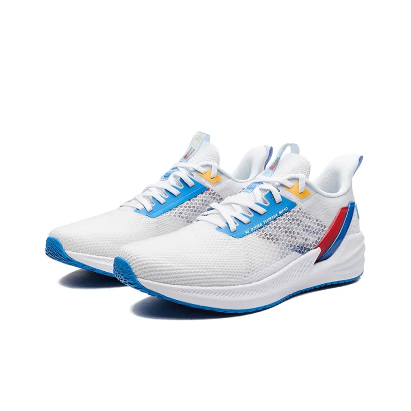 361° QU!KFOAM Slip Resistant, Breathable, Lightweight Low Top Running Shoes Men's White Blue Red-2