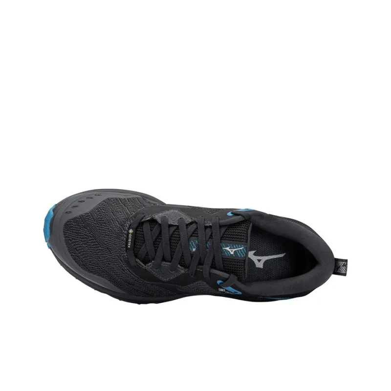 Mizuno Wave Rider GTX Running Shoes Women's Low Top Black/Blue-2