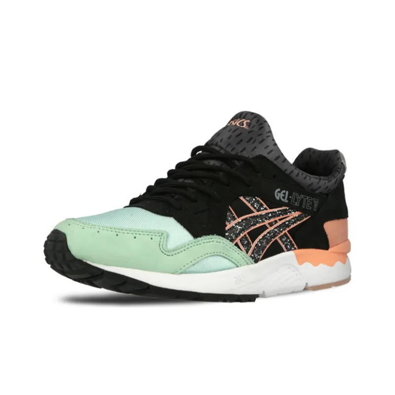 Naked x Asics Gel-Lyte V Low-Top Running Shoes Women's Black Orange-2
