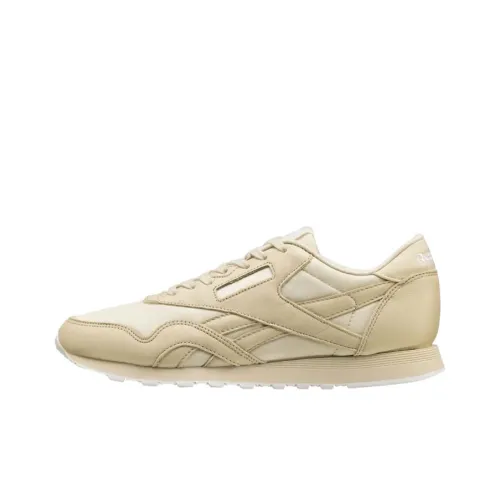 Reebok Classic Nylon Casual Shoes Women's Low-Top Beige Yellow