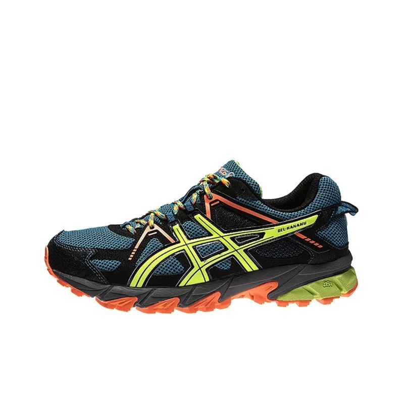 Asics Gel-Sonoma 2 Gel-Kanaku 2 Breathable Low-Top Running Shoes Men's Blue Yellow-0