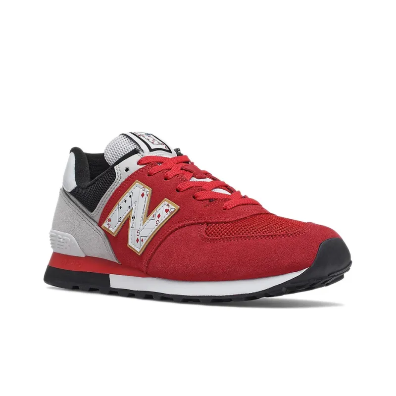 New Balance 574 Playing Card Red Grey-2