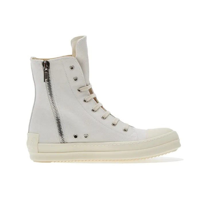 Rick Owens DRKSHDW Stylish Skateboarding Shoes Men's Gray White-1