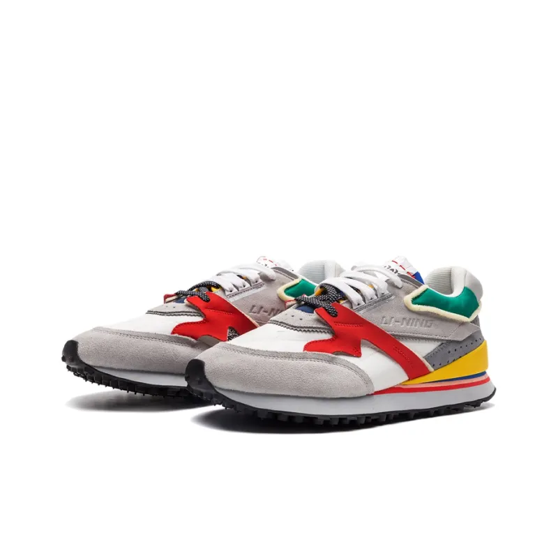 LiNing 001 Running Shoes Women's Low Top White/Stone Gray-2