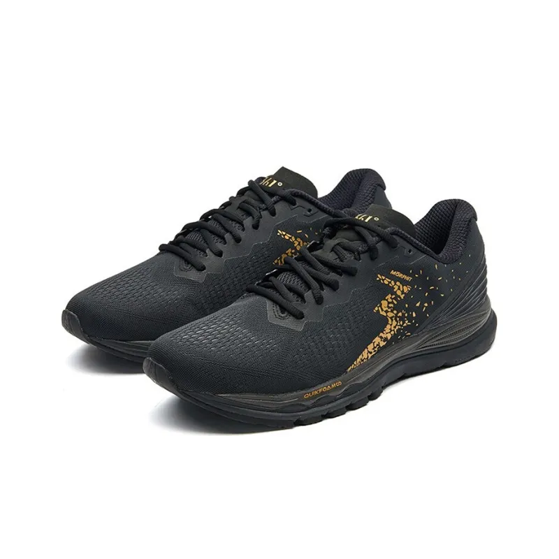 361° Cushioning Breathable Wear Resistant Slip Resistant Low Top Running Shoes Men's Black Gold-2