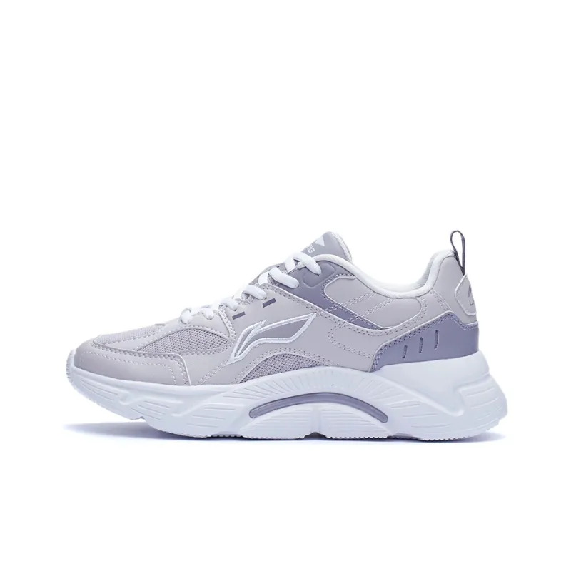 LiNing Li Ning Running Collection Cushioning Slip Resistant And Abrasion Resistant Low Top Running Shoes Women's Purple-0