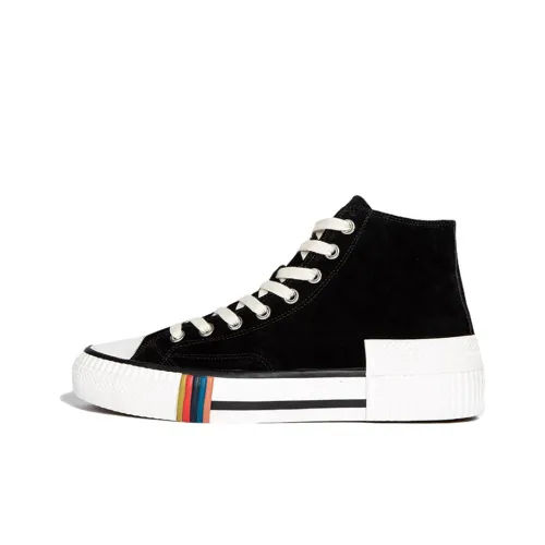 Paul Smith Canvas Shoes Men High-Top Black